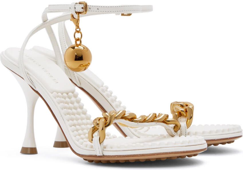 Bottega Veneta Off-White Dot Heeled Sandals - Picture 3