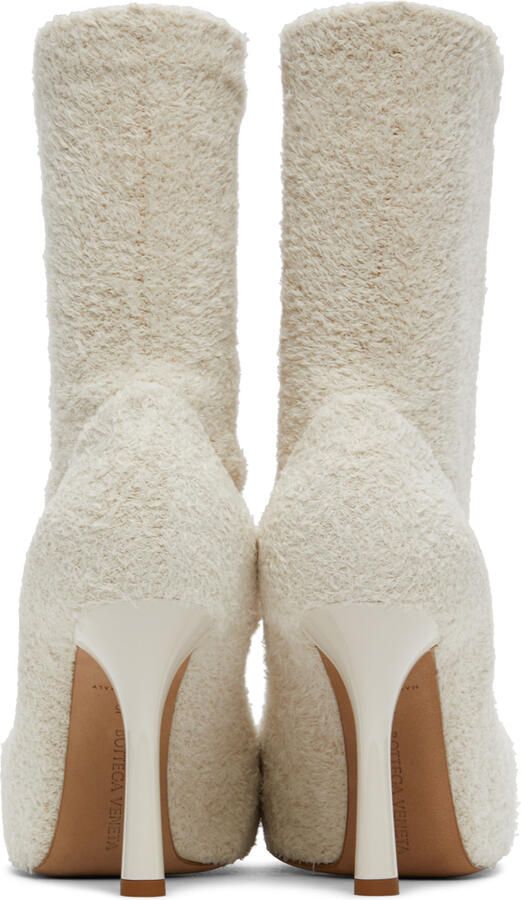 Bottega Veneta Off-White Knit 'The Bold' Boots - Picture 3
