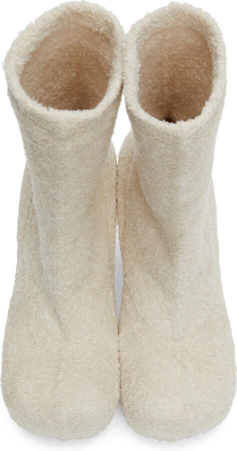 Bottega Veneta Off-White Knit 'The Bold' Boots - Picture 4