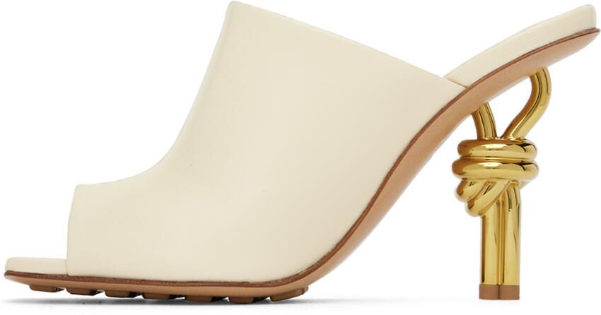 Bottega Veneta Off-White Knot Mules - Picture 3