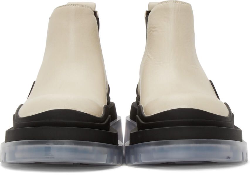 Bottega Veneta Off-White Low 'The Tire' Chelsea Boots - Picture 3