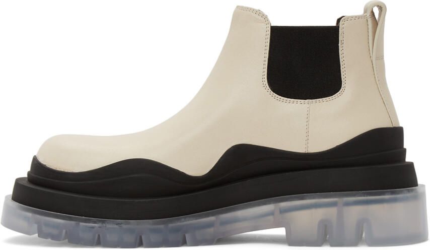 Bottega Veneta Off-White Low 'The Tire' Chelsea Boots - Picture 4