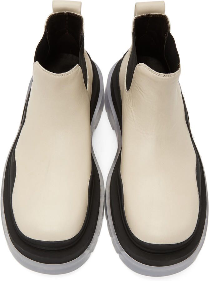 Bottega Veneta Off-White Low 'The Tire' Chelsea Boots