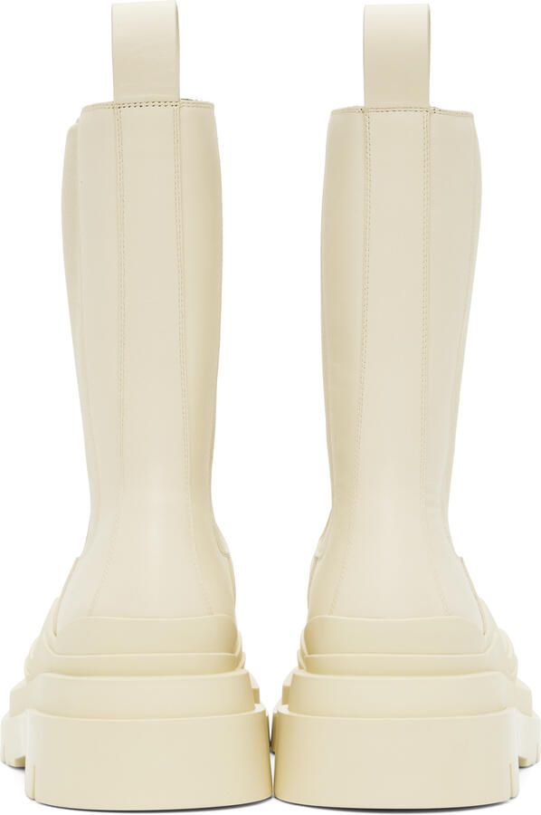 Bottega Veneta Off-White Lug Boots - Picture 4