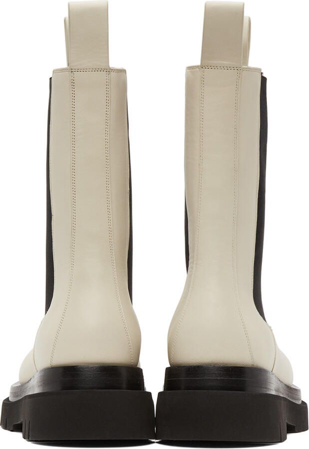 Bottega Veneta Off-White Medium 'The Lug' Chelsea Boots - Picture 3