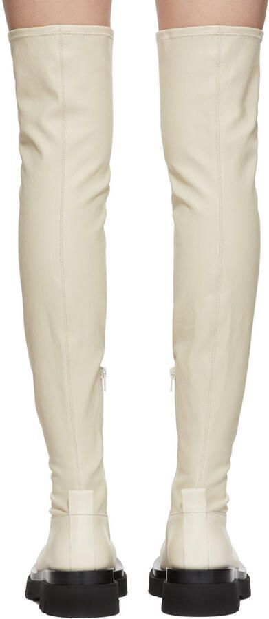 Bottega Veneta Off-White OTK Combat Tall Boots - Picture 2