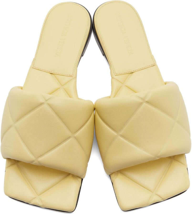 Bottega Veneta Off-White Quilted Embossed Lido Sandals
