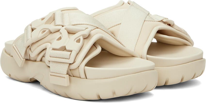 Bottega Veneta Off-White Snap Slide Sandals