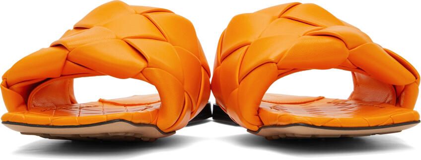 Bottega Veneta Orange Lido Sandals - Picture 3