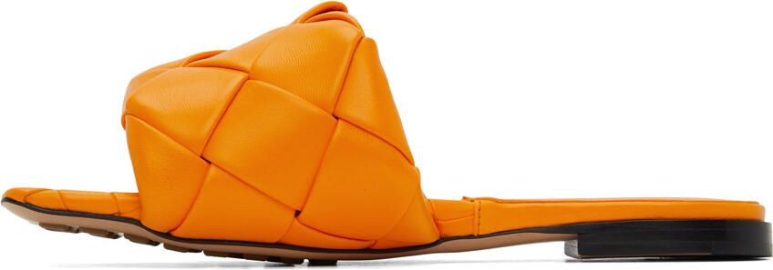 Bottega Veneta Orange Lido Sandals - Picture 4