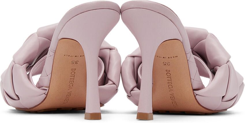 Bottega Veneta Pink Intrecciato 'The Lido' Heeled Sandals - Picture 2