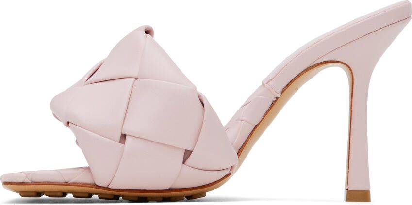 Bottega Veneta Pink Lido Heeled Sandals - Picture 3