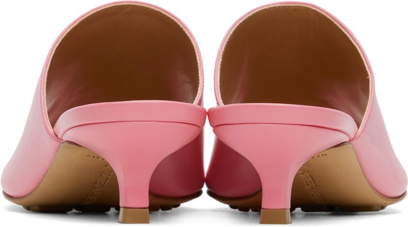 Bottega Veneta Pink Stretch Heeled Mules - Picture 5