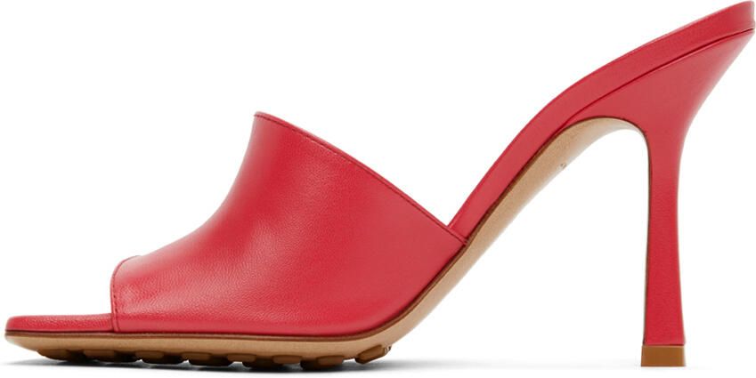 Bottega Veneta Pink Stretch Heeled Sandals - Picture 2