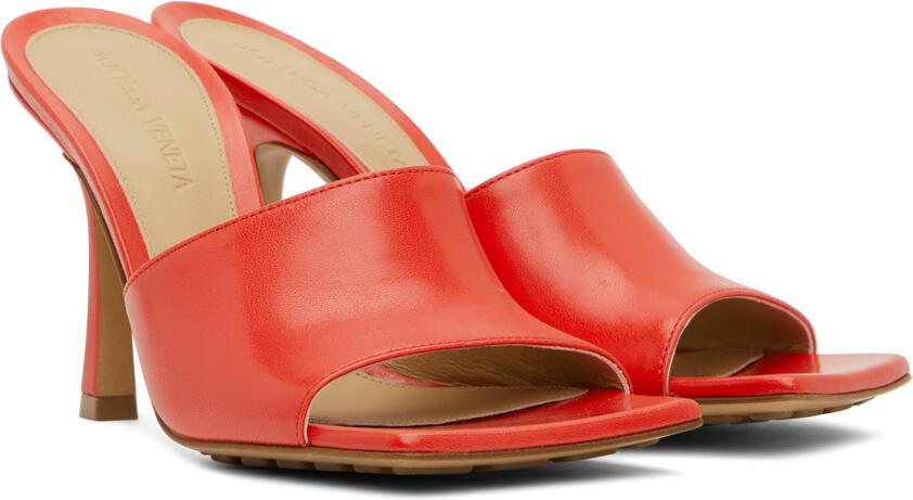 Bottega Veneta Red Stretch Heeled Mule - Picture 2