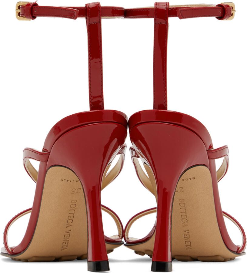 Bottega Veneta Red Stretch Strap Sandal