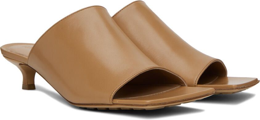 Bottega Veneta Tan Stretch Mules - Picture 2
