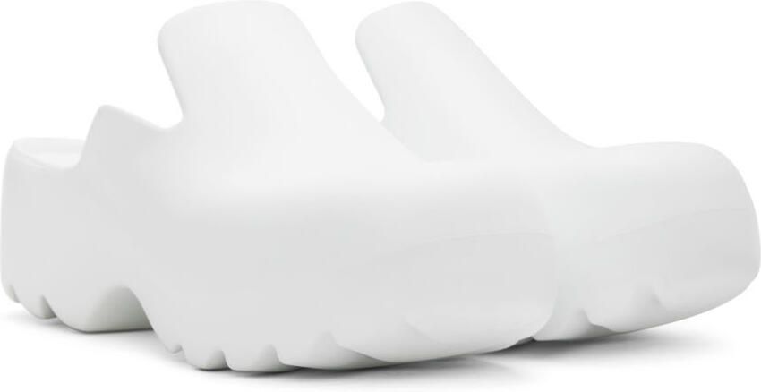 Bottega Veneta White Rubber Flash Clogs - Picture 2