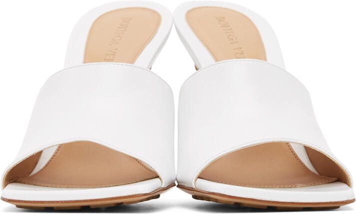 Bottega Veneta White Stretch Heeled Sandals - Picture 3