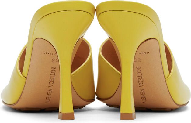 Bottega Veneta Yellow Stretch Heeled Sandals - Picture 4