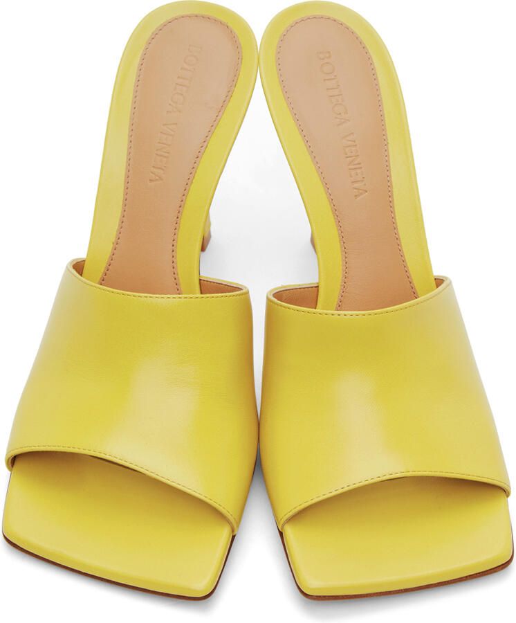 Bottega Veneta Yellow Stretch Heeled Sandals