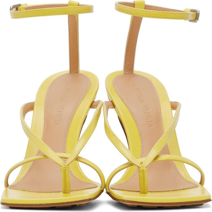 Bottega Veneta Yellow Stretch Sandals - Picture 3