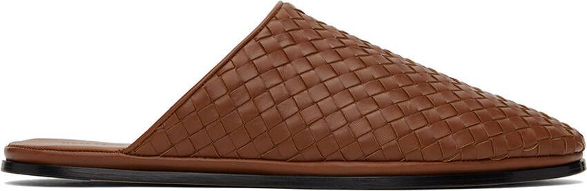 Bottega Veneta Brown Intrecciato Slippers - Picture 5