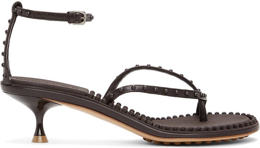 Bottega Veneta Brown Lagoon Bubble Low Sandals - Picture 5