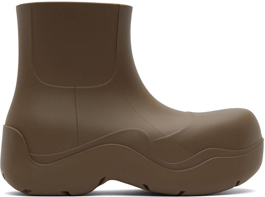 Bottega Veneta Brown Puddle Boots - Picture 5