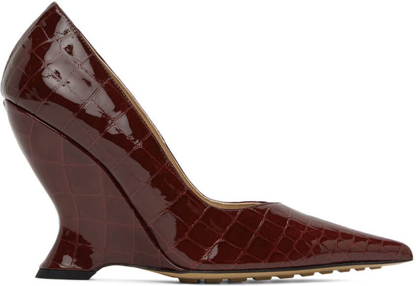 Bottega Veneta Burgundy Punta Pump Heels - Picture 4
