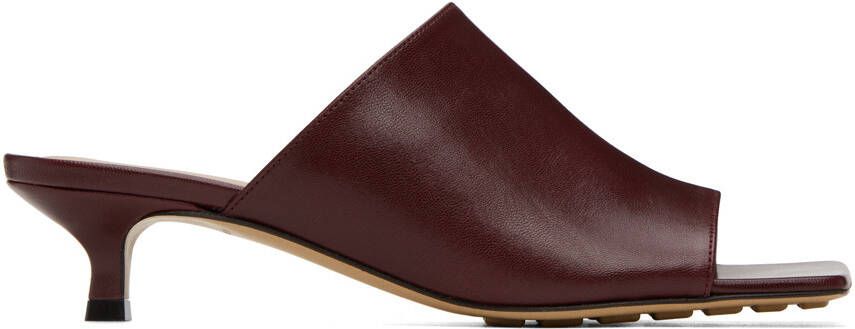 Bottega Veneta Burgundy Stretch Mules - Picture 5