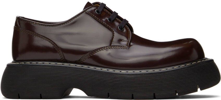 Bottega Veneta Burgundy Swell Lace-Up Boots - Picture 5