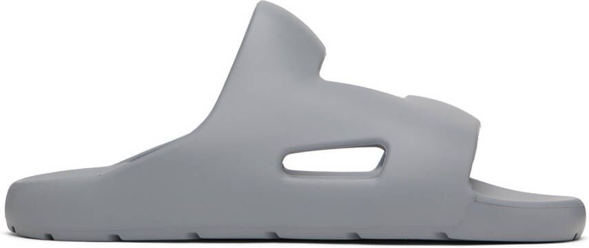 Bottega Veneta Gray Band Slides - Picture 5