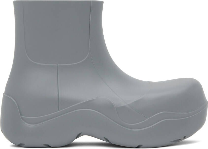 Bottega Veneta Gray Puddle Chelsea Boots