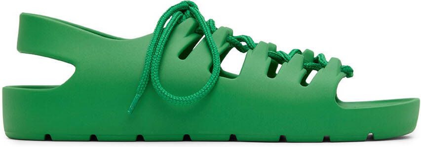 Bottega Veneta Green Jelly Sandals - Picture 5