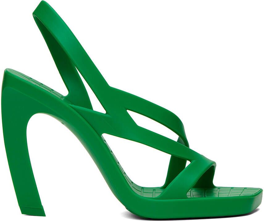 Bottega Veneta Green Jimbo Heeled Sandals