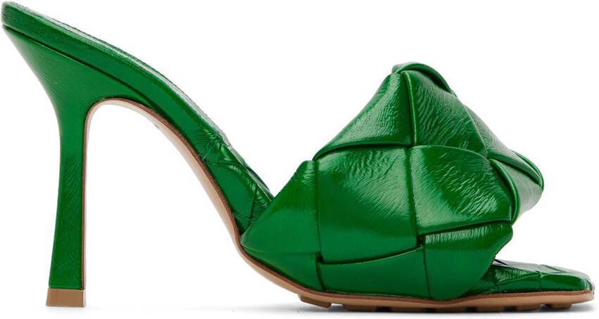 Bottega Veneta Green Lido Mules - Picture 5