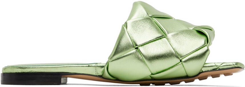 Bottega Veneta Green Lido Sandals - Picture 5