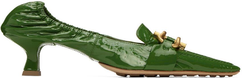 Bottega Veneta Green Madame Pumps - Picture 4