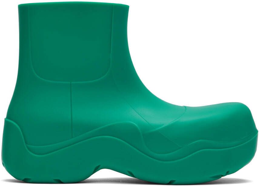 Bottega Veneta Green Puddle Boots - Picture 5