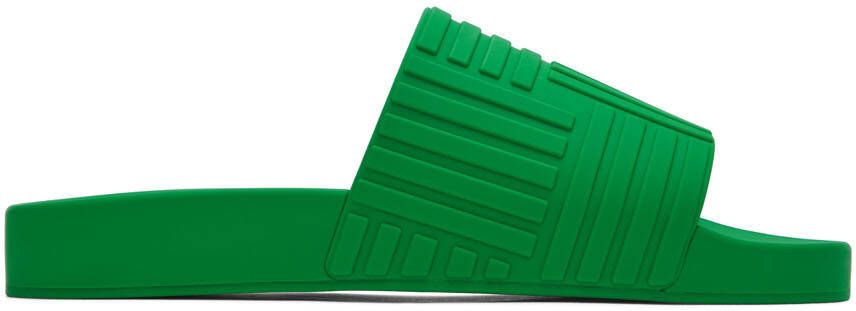 Bottega Veneta Green Slider Sandals - Picture 5