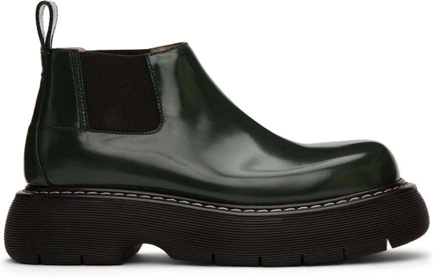 Bottega Veneta Green Swell Chelsea Boots - Picture 4