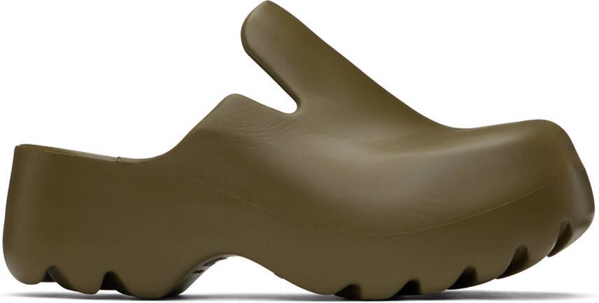 Bottega Veneta Khaki Flash Clog - Picture 5