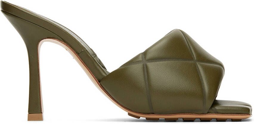 Bottega Veneta Khaki Lido Heeled Sandals