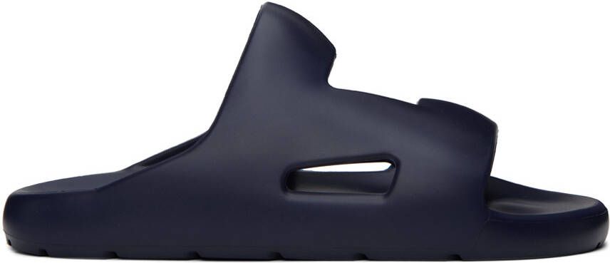 Bottega Veneta Navy Band Slides - Picture 5