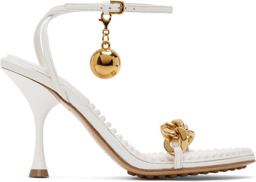 Bottega Veneta Off-White Dot Heeled Sandals