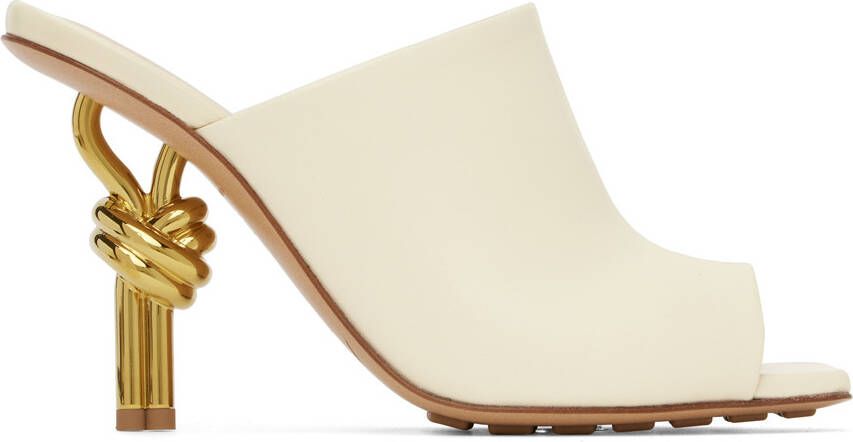 Bottega Veneta Off-White Knot Mules - Picture 5