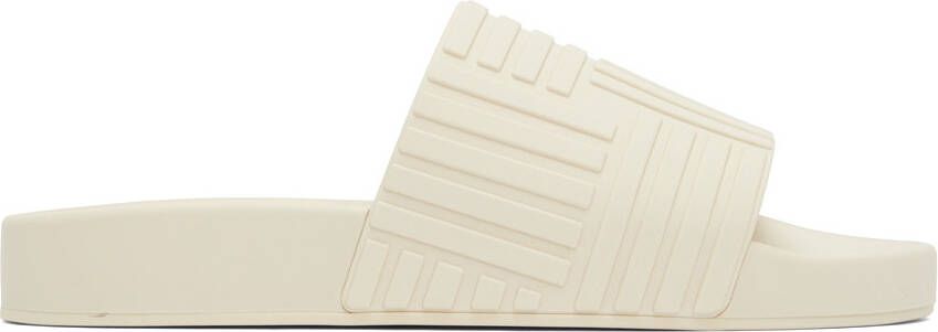 Bottega Veneta Off-White Rubber Slides