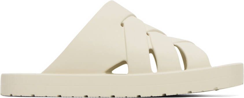 Bottega Veneta Off-White Slip-On Sandals - Picture 5