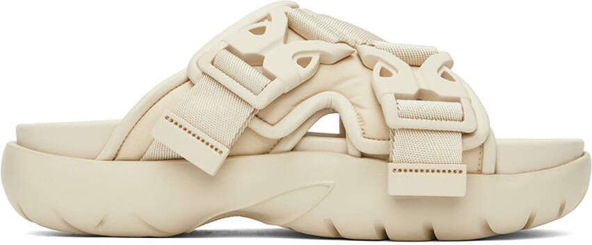 Bottega Veneta Off-White Snap Slide Sandals - Picture 5